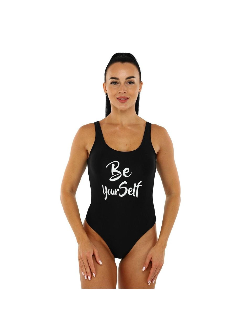 Чорний літній купальник для плавання злитий жіночий pl-2453 чорний SP-Sport