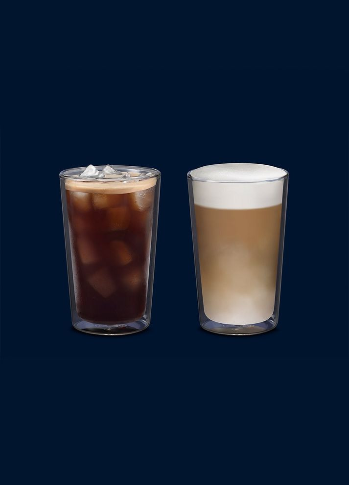 Набір високих склянок з подвійним дном Drinks DLSС-319 490 мл 2 шт Delonghi (364108855)