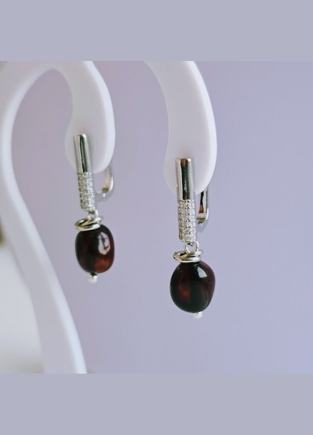 Серьги 3309 из натурального янтаря MINOV (336184021)