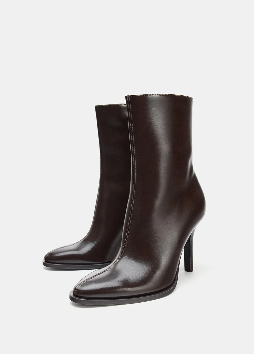 Бордовые демисезонная ботильоны Zara