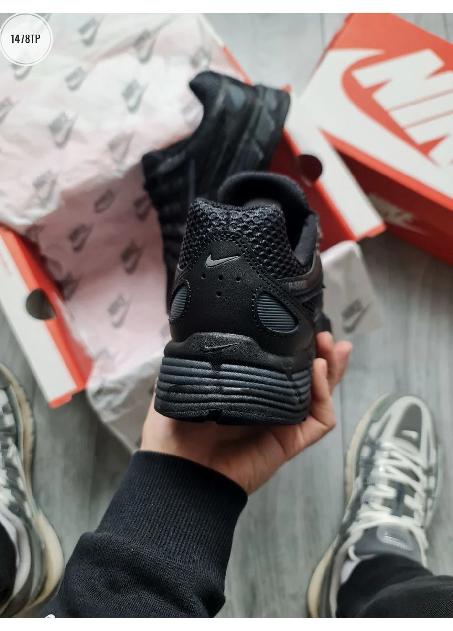 Черные демисезонные кроссовки мужские nike p-6000 total black найк п-6000 черные No Brand