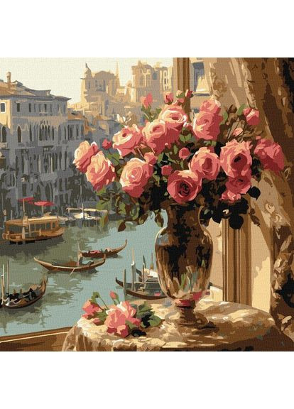 Картина по номерам — Розы в Венеции ©art_selena_ua 40х40 см IDEYKA (362219943)