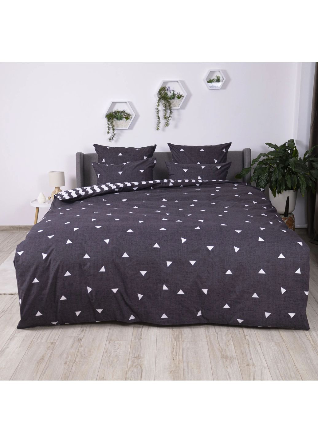 Комплект постільної білизни сімейний з наволочками 70*70 см, 115 гр/м2 Night Чорний (14310150215) ТЕП (364100047)