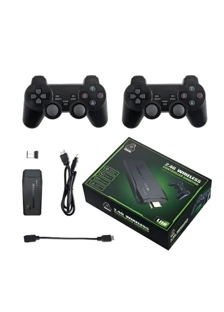 Ігрова консоль приставка з двома джойстиками Game Stick Lite M8 64GB 4k Ultra HD No Brand (347302797)