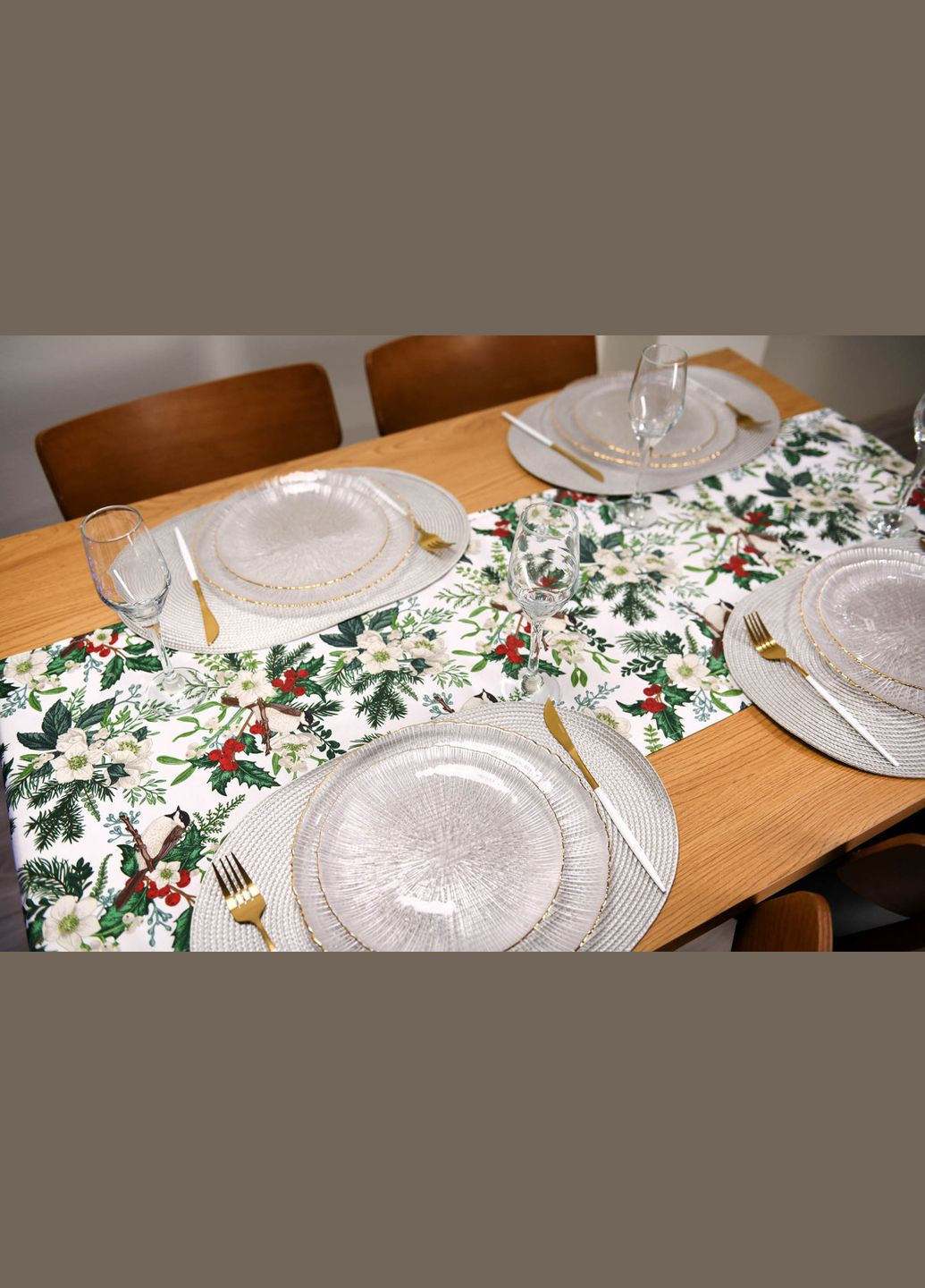 Раннер Happy Holidays ART01HG 40х140 см зелений гостролист Ardesto (364754771)