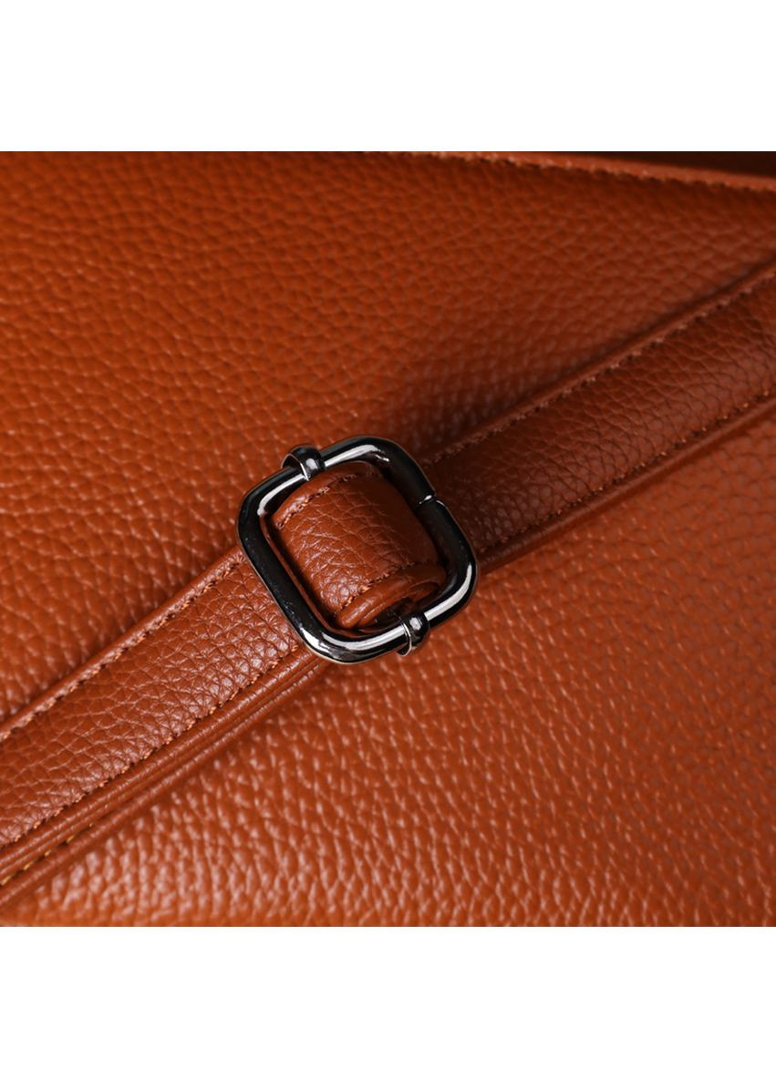 Жіноча сумка з натуральної шкіри з двома ремінцями 22929 Рудий Vintage (351508212)