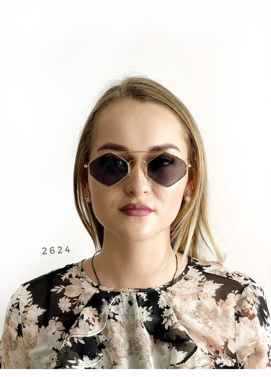 Стильні чорні сонцезахисні окуляри No Brand (302490630)