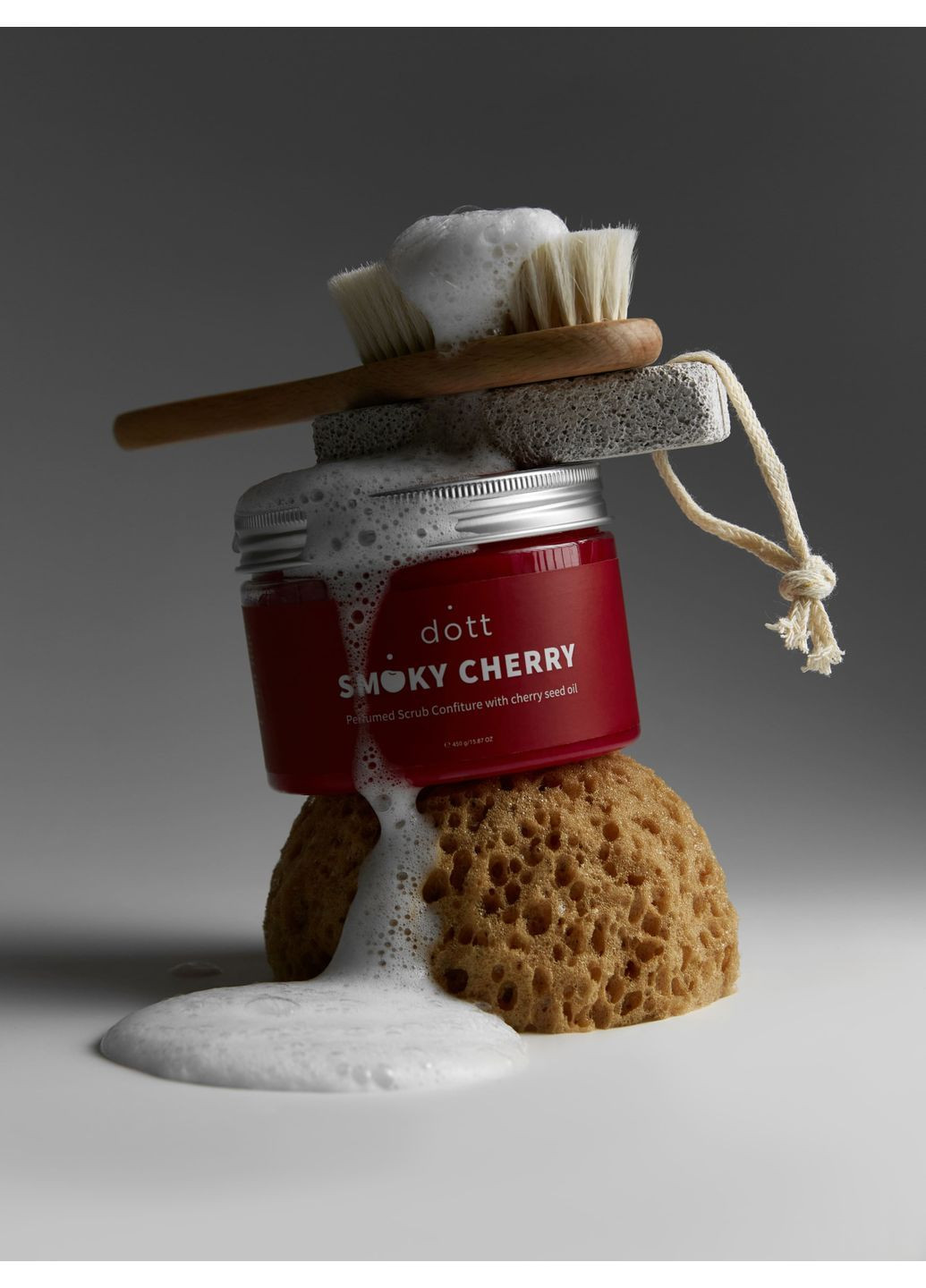 Парфюмированный скраб-конфитюр Smoky Cherry с маслом вишневых косточек 450 г (666) dott (362975795)