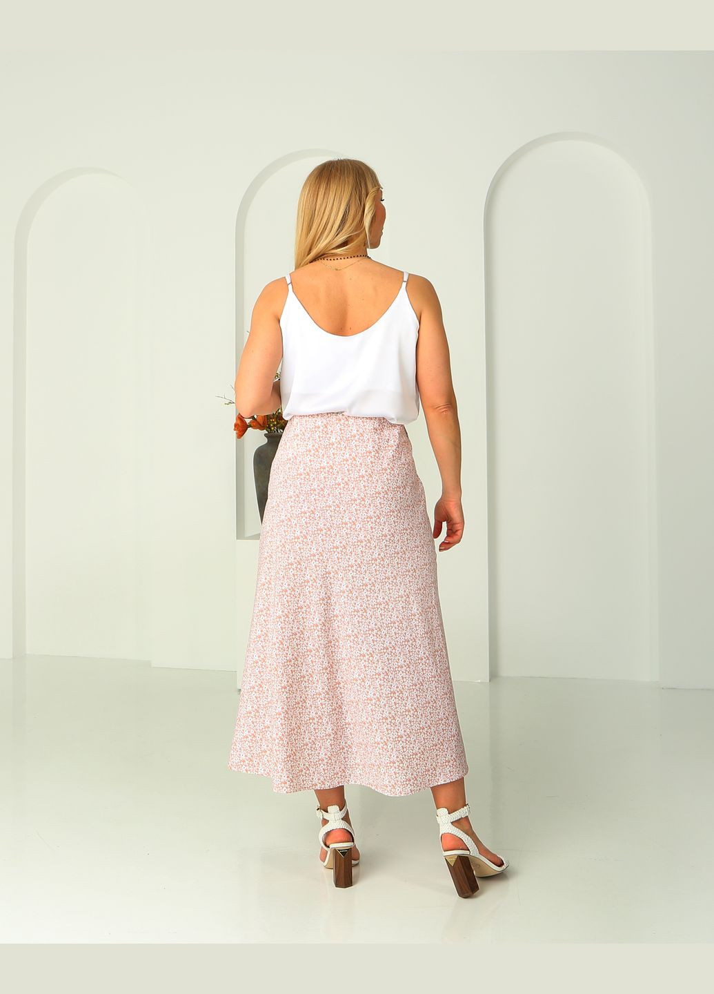 Светло-бежевая леопардовая женская юбка трапеция 4323аб леопардовая. No Brand