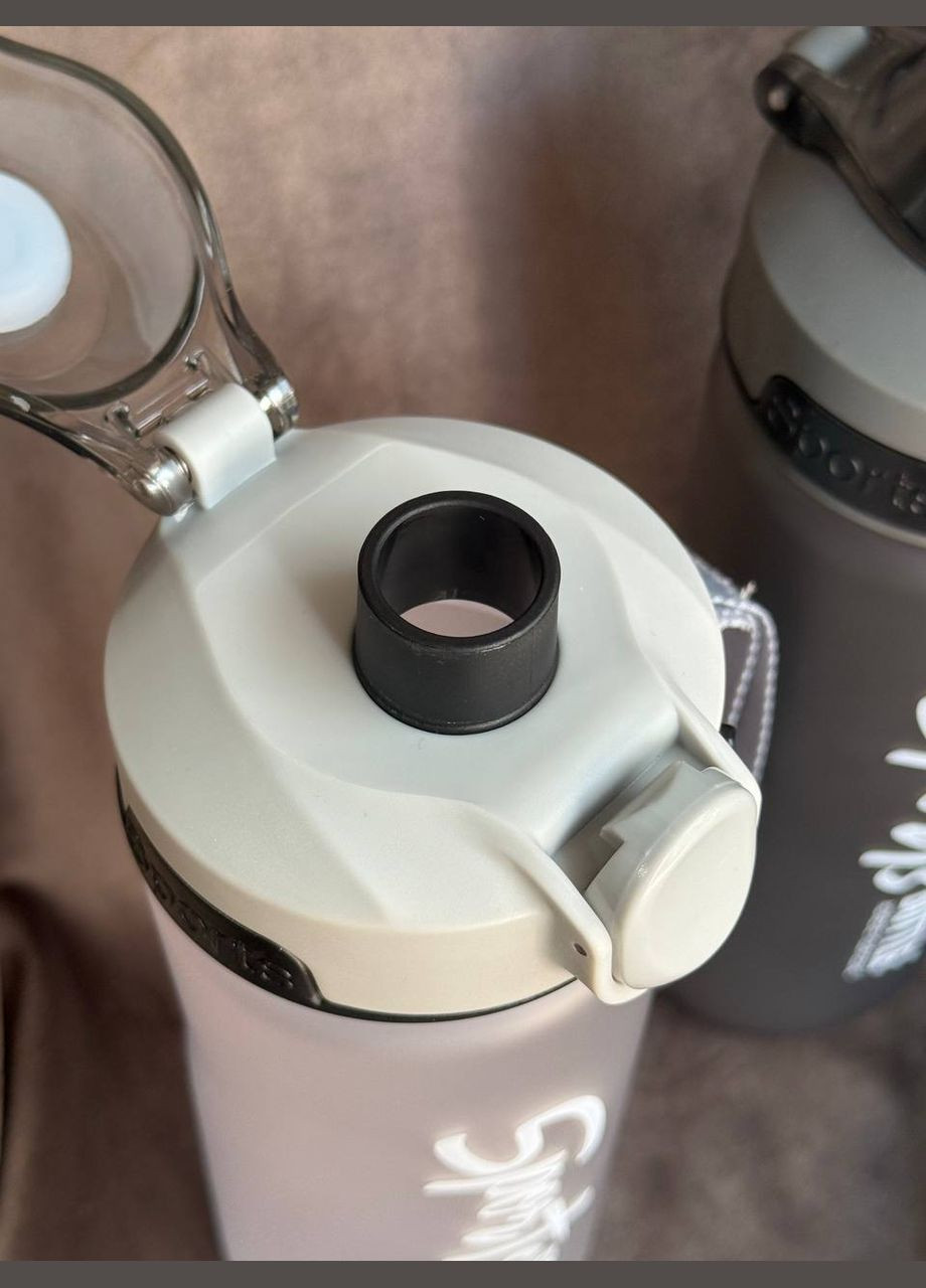 Бутылка для воды HP-19-21-1 с ремешком 800 мл Светло-Серый Yiwu (338195356)