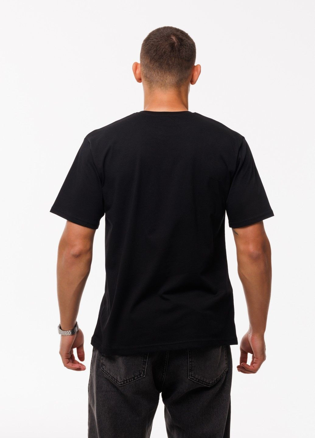 Черная мужская футболка "summer holiday" m черный (1218013290921) Наталюкс 12-1801