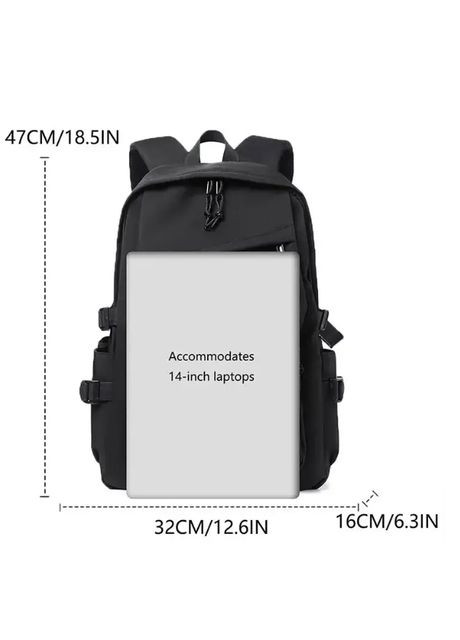 Рюкзак городской мужской с карманом для ноутбука. Черный No Brand (354826891)