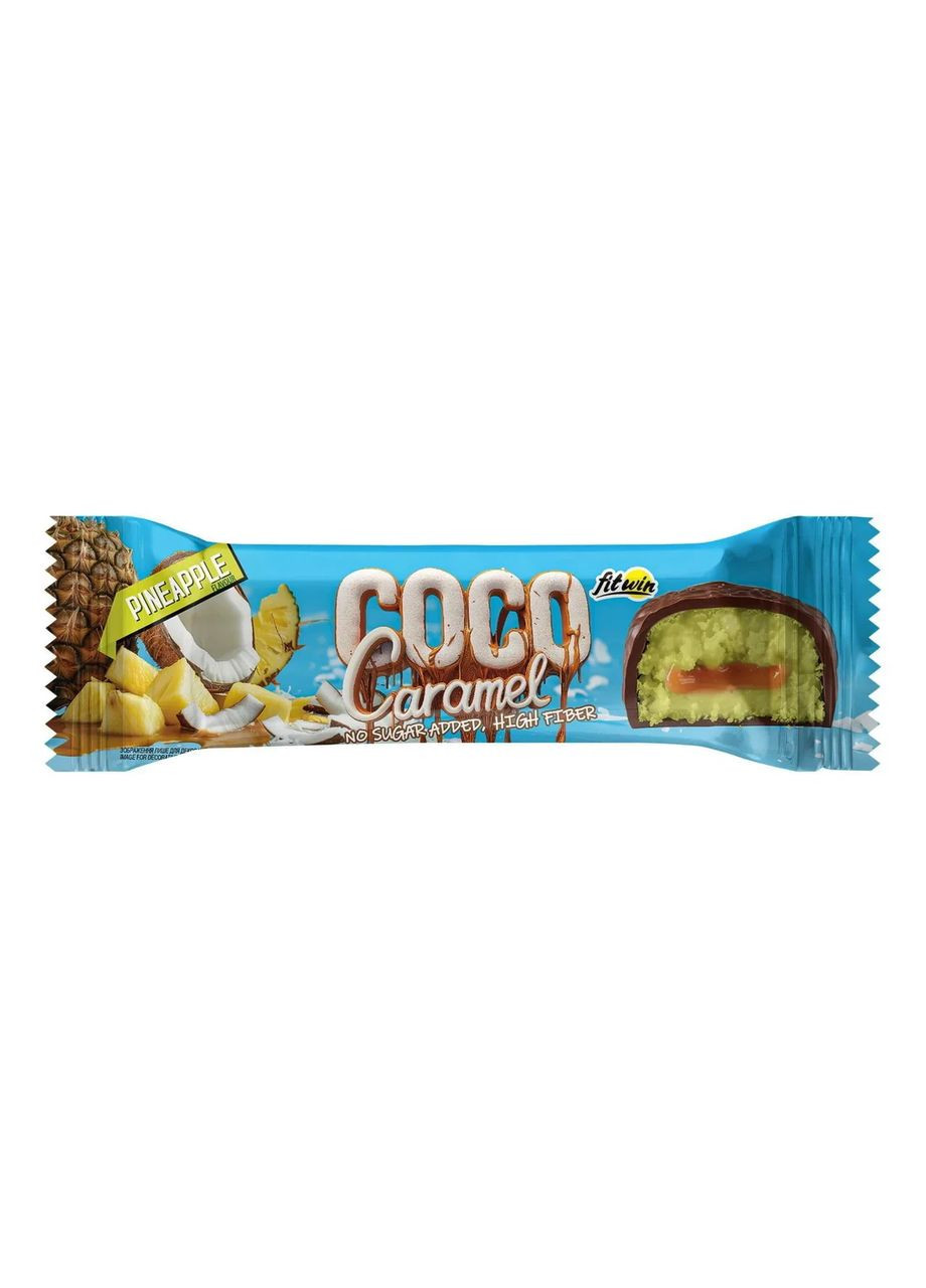 Кокосовые батончики без сахара Coco Caramel, ананас, 20 шт по 40 г FitWin (361115691)