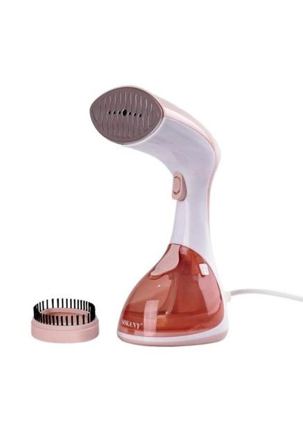 Вертикальний ручний відпарювач SK-3050 парова праска для прасування одягу Рожевий 1500 Вт Sokany (302239964)