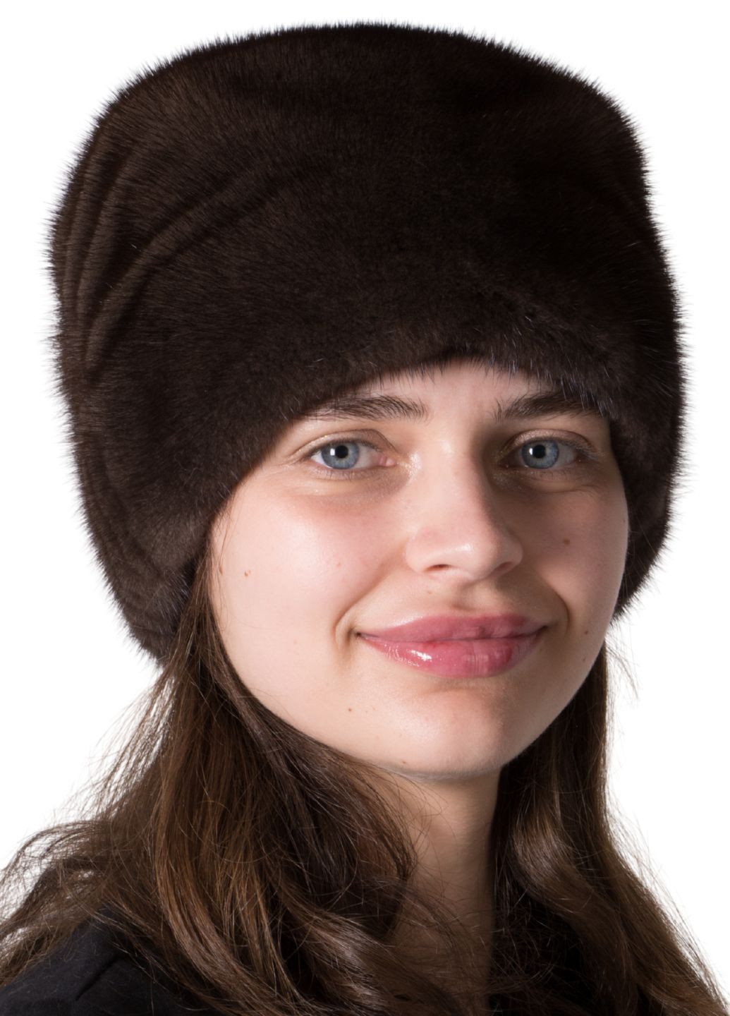 Жіноча зимова норкова шапка з натурального хутра Меховой Стиль Бант (348431222)