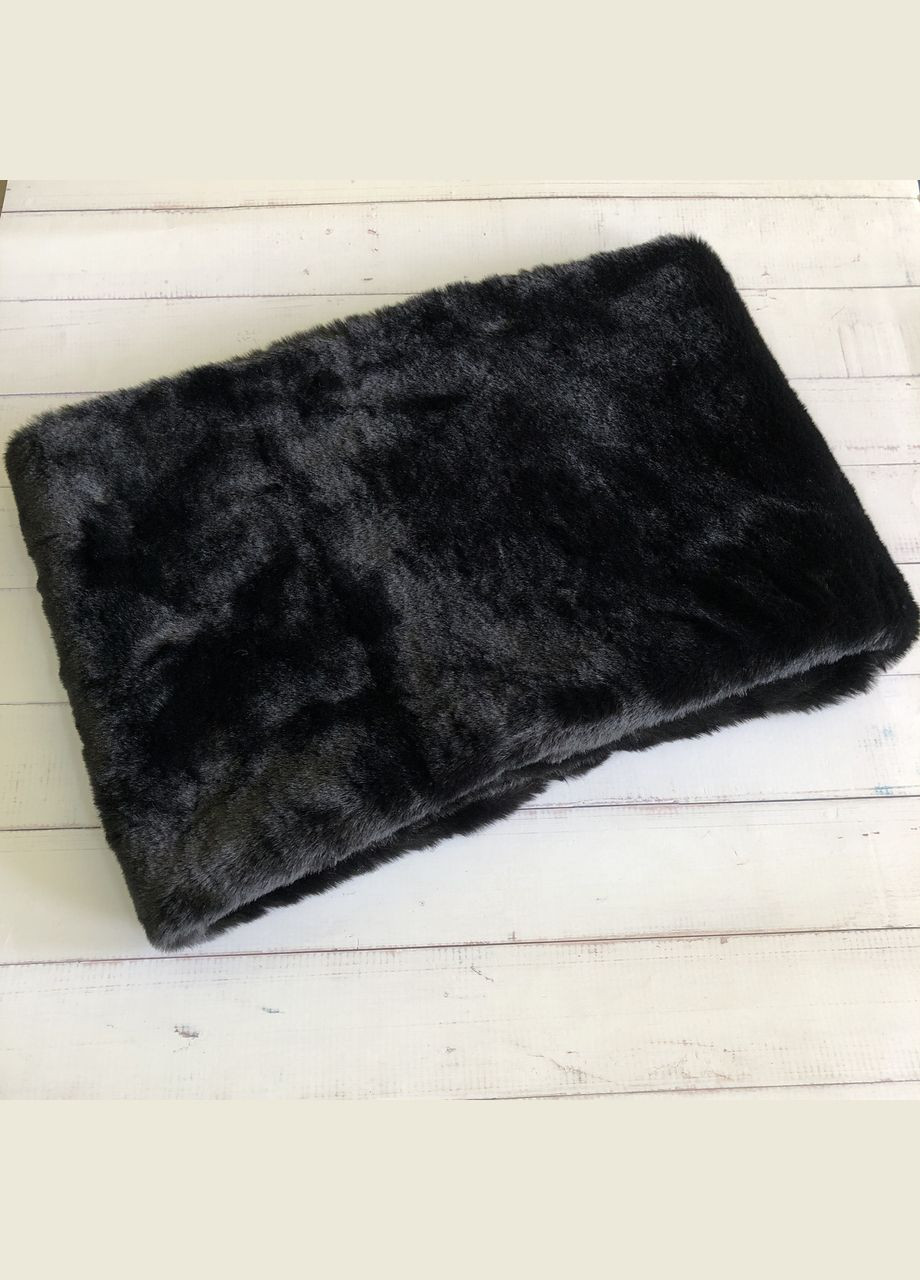 Об'ємний хутряний снуд шарф-труба чорний (13-74) No Brand (314873018)