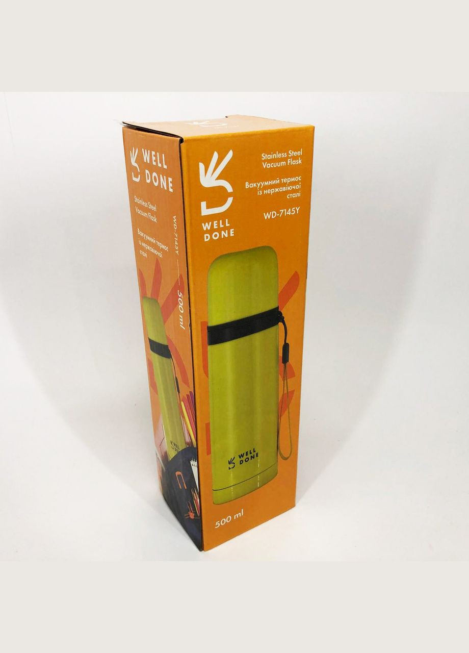 Термокружка маленькая Well Done WD-7145Y 500 мл, Качественный семейный термос, Термос для YL-329 чая топ No Brand (351486108)