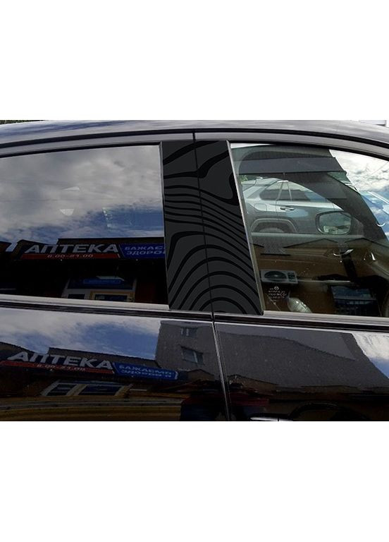 Наклейки на стійки дверей авто 3D TUNING STUDIO Фактура 500х220х0.15мм=2штуки No Brand (362499150)