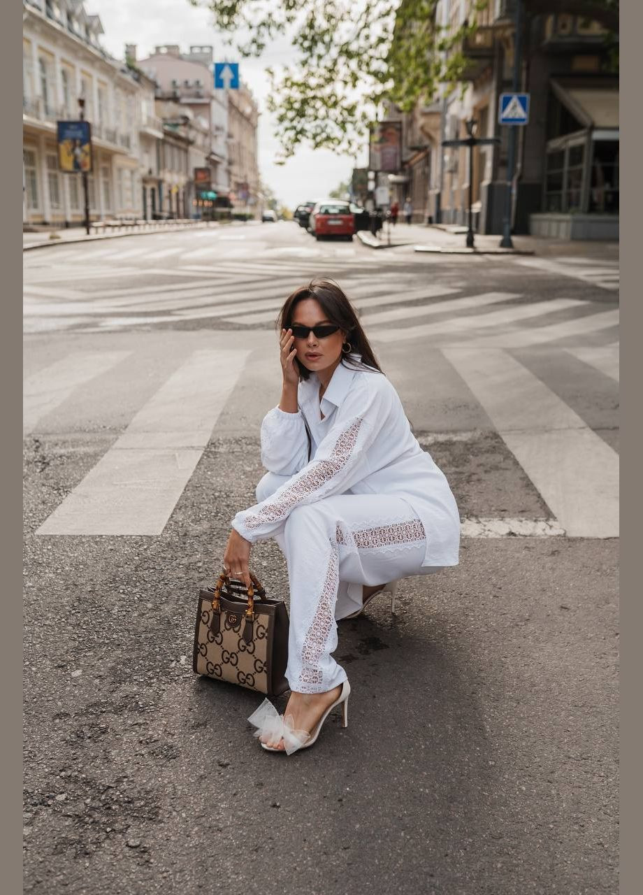 Брючний костюм двійка з мереживом Україна (332670288)