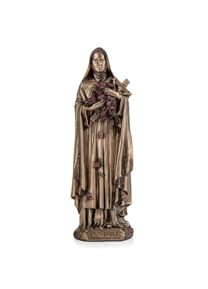 Миниатюрная фигурка Святая Тереза 8,5х3 см с бронзовым напылением 177849 Veronese (302239346)