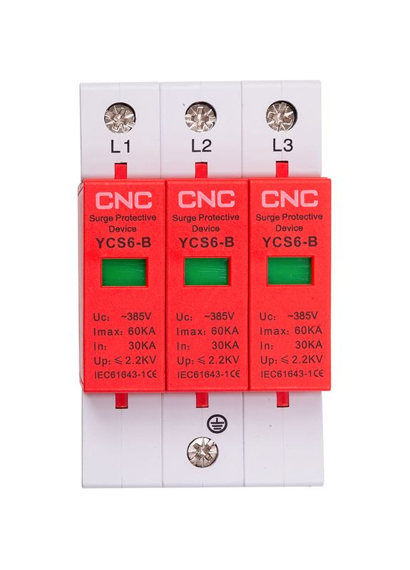 Обмежувач імпульсних перенапруг YCS6-B 3P 30-60KA 385V CNC (315142364)