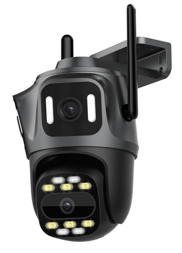 Камера відеоспостереження вулична P15-SP8 Camera поворотна Wi-Fi ICSee 12MP чорний (2390000026) No Brand (341679358)