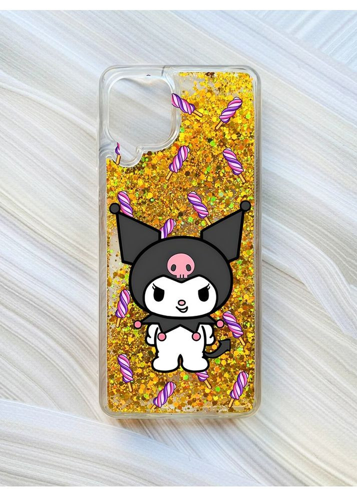 Чехол с плавающими блестками на Samsung Galaxy A22 4G/M22/M32 Золотой Куроми (принт 390) Creative (360710168)