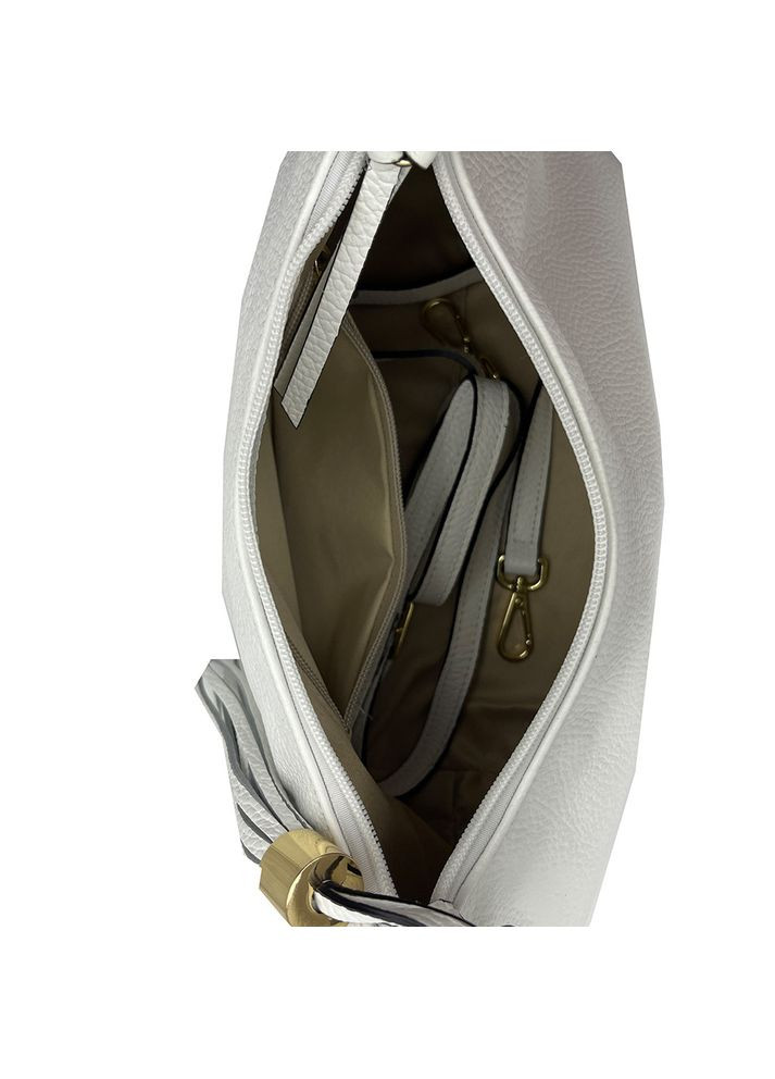 Сумка женская итальянская из натуральной кожи белая на плечо 6828801899 Felicita (364503286)