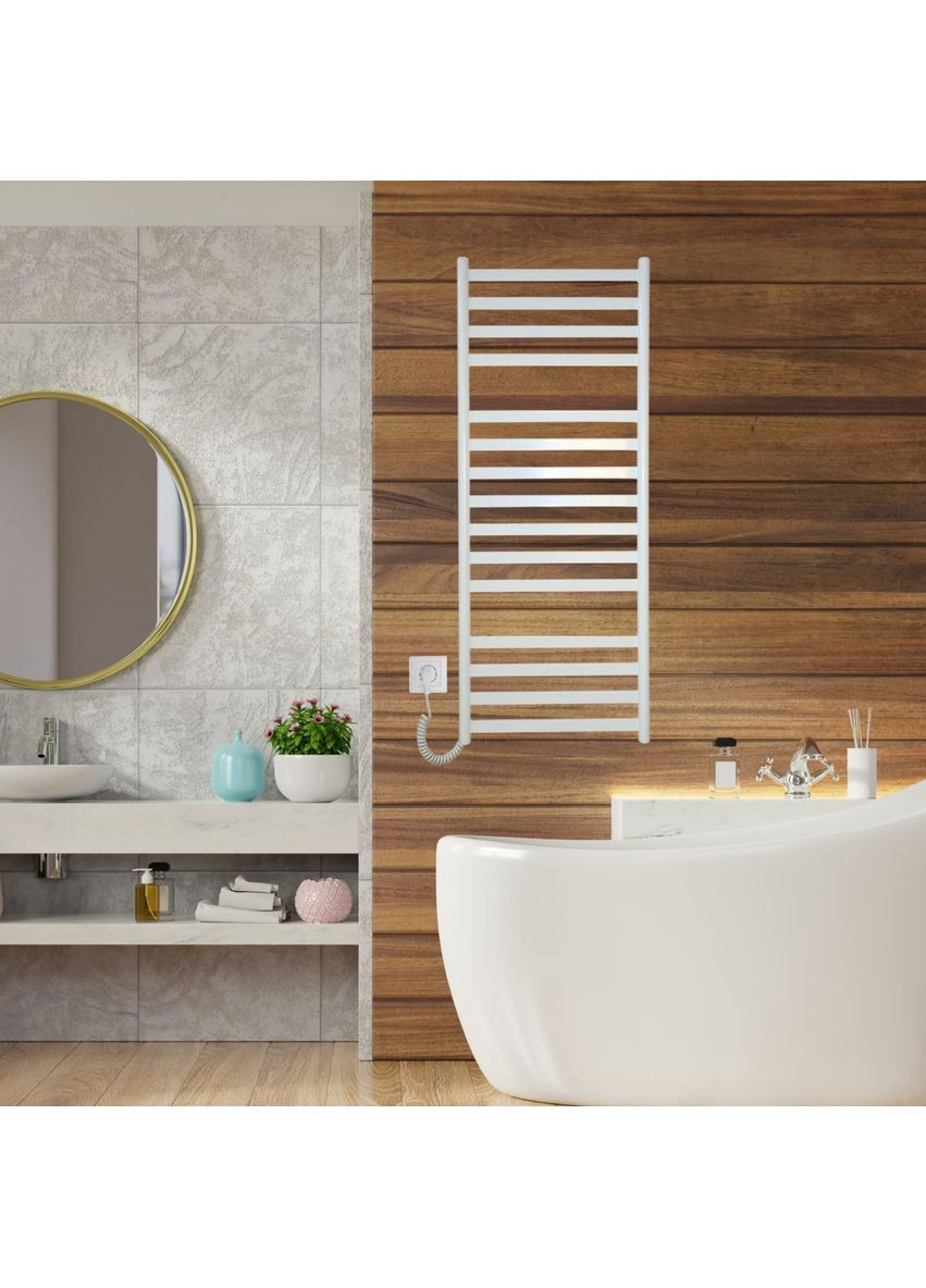 Рушникосушарка електрична з кнопкою глянець 1190*490 Carino MIA (365595981)