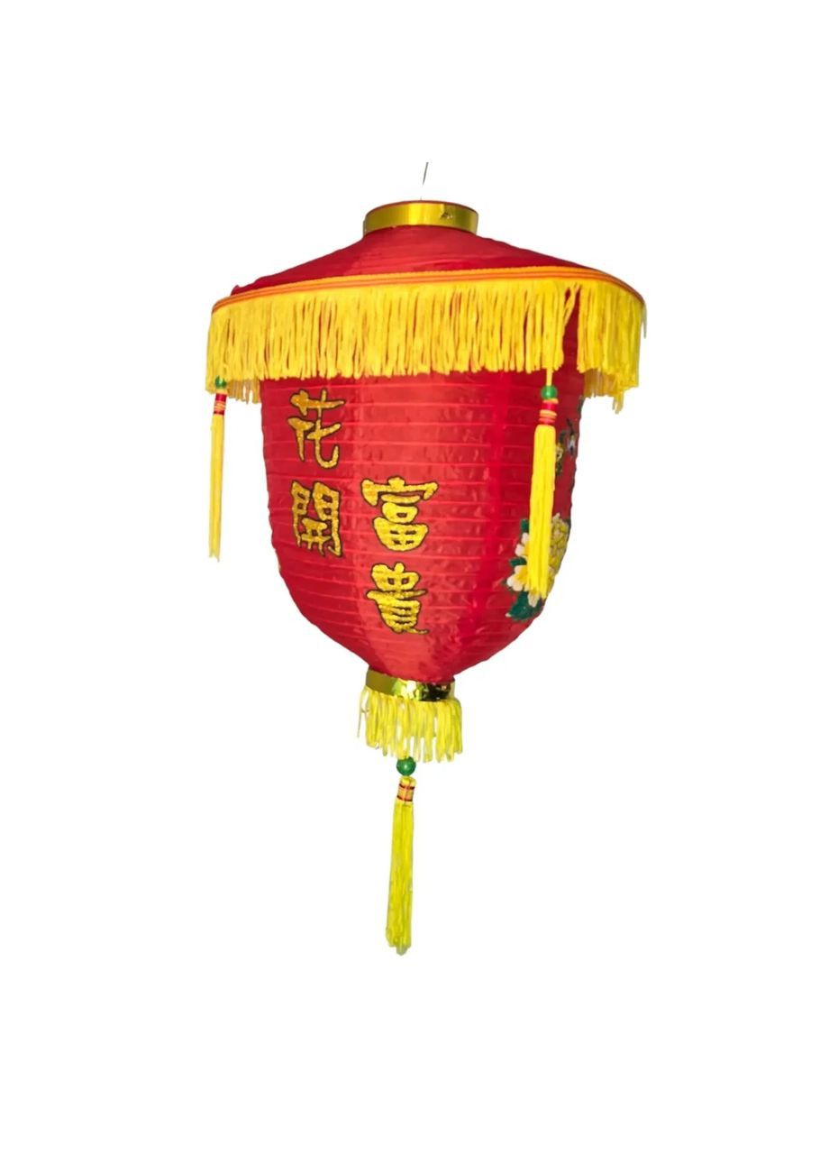 Фонарик китайский шелковый с символом удачи с бахромой (d-40 см) No Brand (365875584)