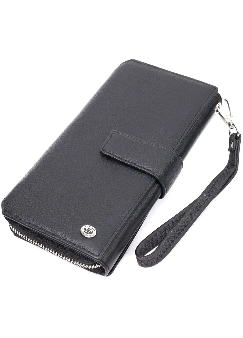 Кошелек-клатч унисекс из натуральной кожи 19432 Черный st leather (331907096)