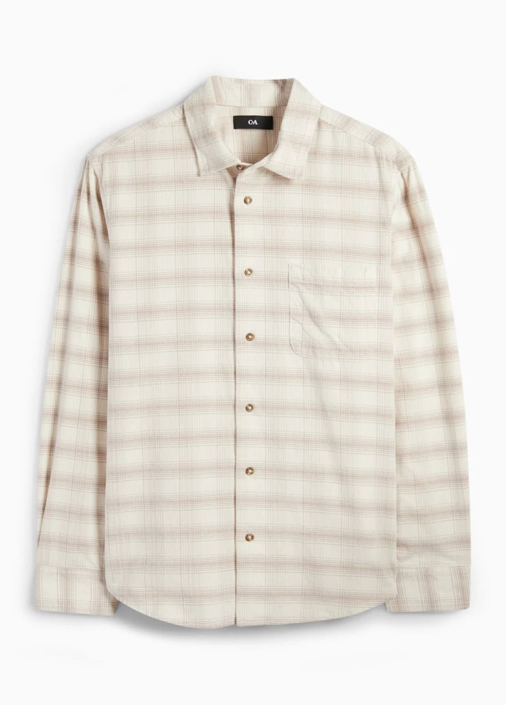 Кремовая рубашка в клетку C&A