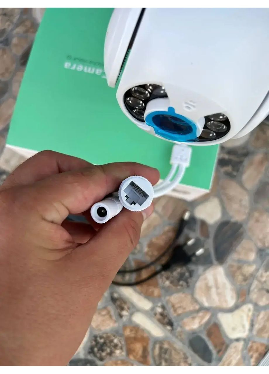 Уличная камера UKC Видеонаблюдение WIFI IP беспроводная внешняя поворотная PTZ 360 с блоком питания Digital (371632700)