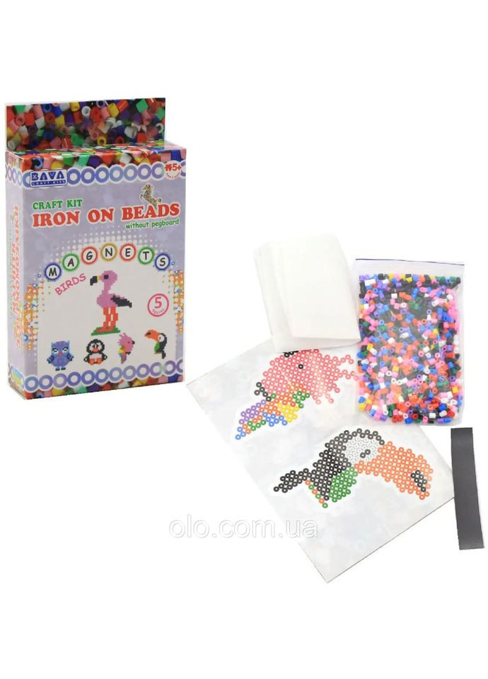 Набор д/творчества "Магниты из термомозаики без планшета "Птицы" TM 015 УМНЯШКА (364127839)