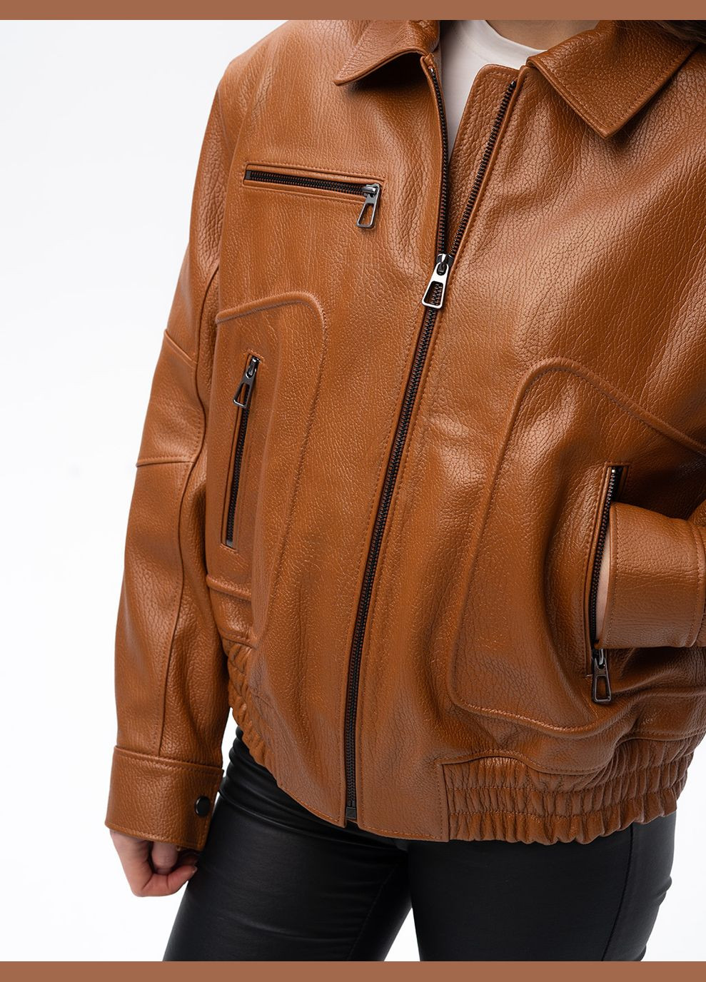 Світло-коричнева демісезонна куртка Fabio Monti