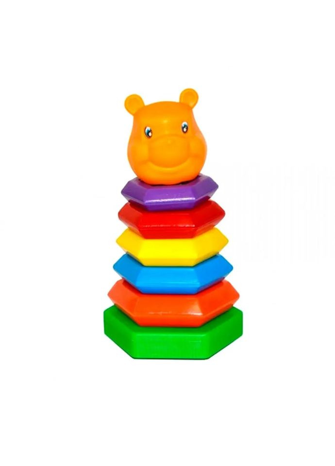 Дитяча розвиваюча пірамідка-качалка "Ведмідь" 13150V, 7 елементів Mtoys (371738972)