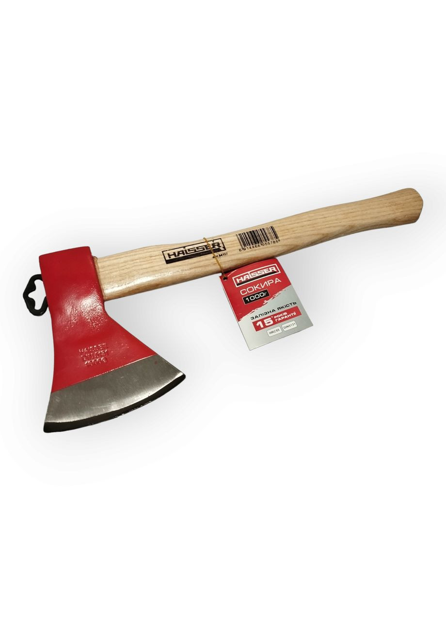 Топор 1000 г деревянная ручка (арт.44117) Haisser (337360693)