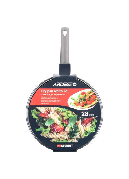 Сковорода Gemini Gourmet Apulia с крышкой 28 см (AR2428GGL) Ardesto Gemini Gourmet Apulia з кришкою 28 см (369880316)