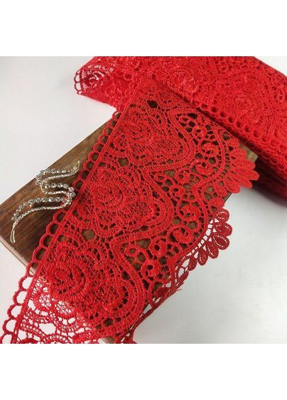 Кружево макраме 14 см (13 м) Цвет красный (41-ly018-0278-4) Plus-plus (352751411)