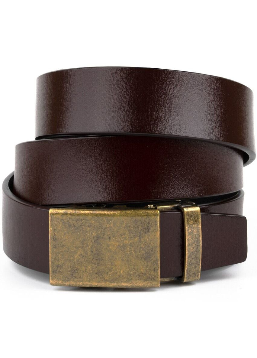 Ремінь чоловічий з латунною пряжкою автомат 20264 Vintage (337353177)