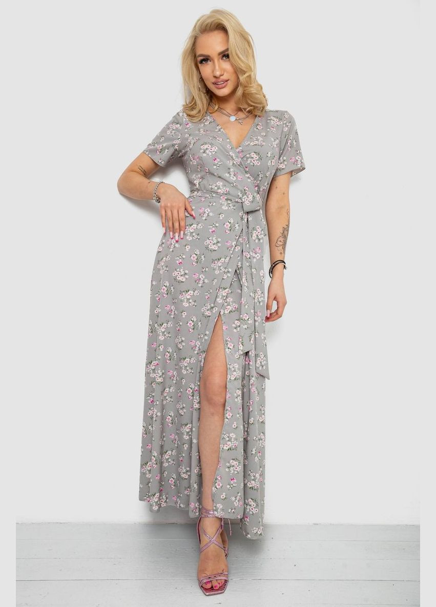 Сіра кежуал сарафан із квітковим принтом Ager