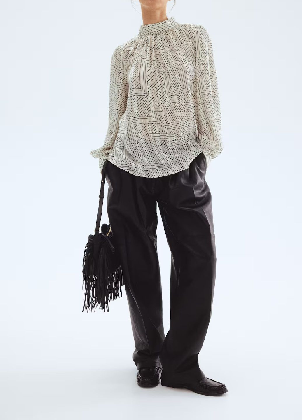 Молочная блузка H&M