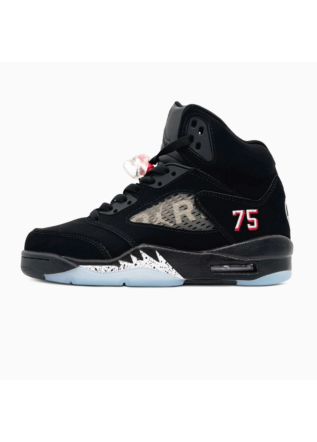 Кросівки жіночі і чоловічі Nike Air Jordan 5 Black White | Найк Аір Джордан 5 чорні No Brand чорні демісезони (396703222)