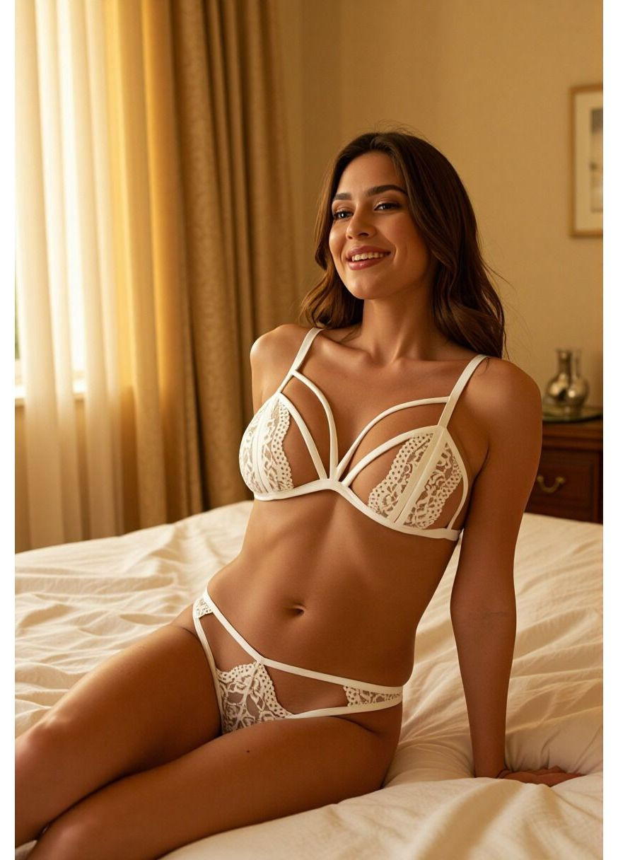 Белый демисезонный комплект anuvera set white cherrylove Passion