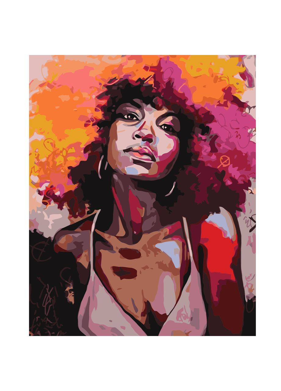 Картина по номерам для девочек 12+ Попарт девушка-соул акриловая для дома см Strateg (362427147)