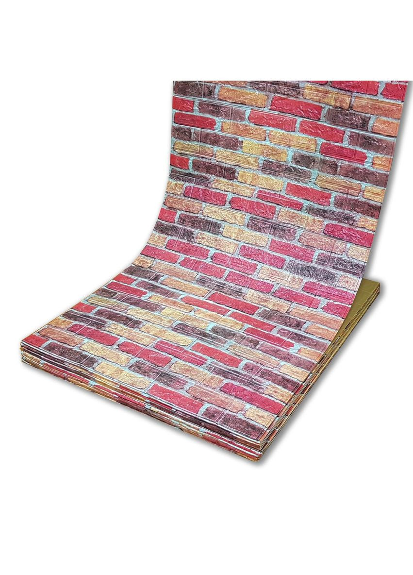 Самоклеющаяся декоративная 3D панель под бежево екатеринославский кирпич в рулоне 3080х700х3мм 3D Loft (298400606)