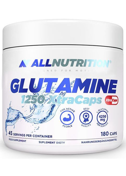 All Nutrition Glutamine 1250 Xtra Caps 180 Caps Allnutrition (365729415)