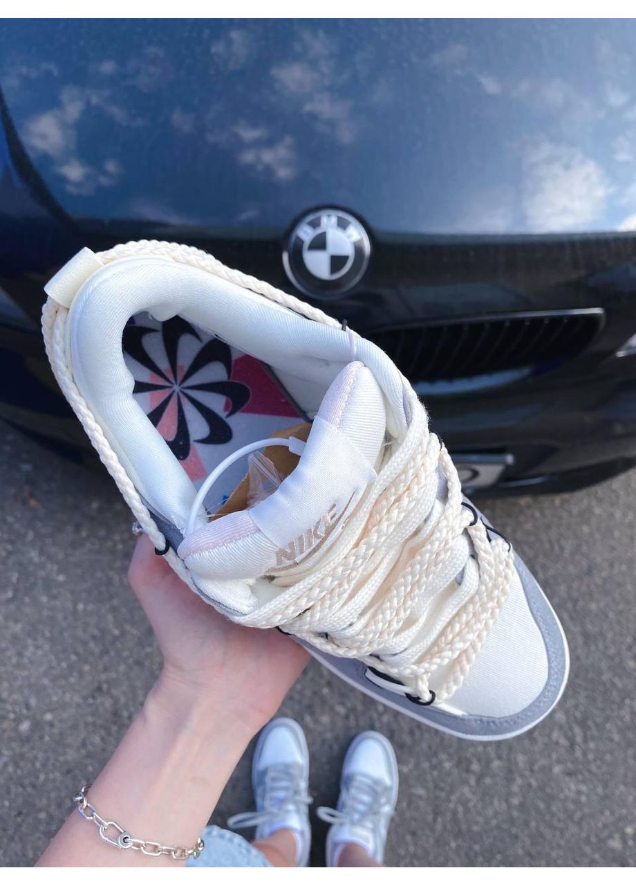 Серые демисезонные кроссовки мужские nike dunk low disrupt 2 grey blue найк сб данк No Brand