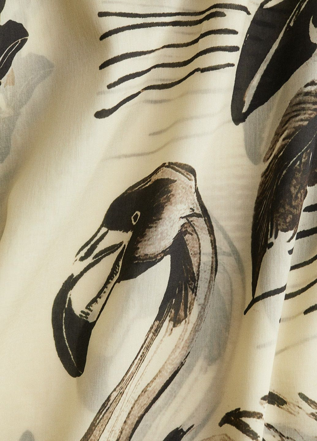 Светло-бежевое кэжуал платье H&M с рисунком