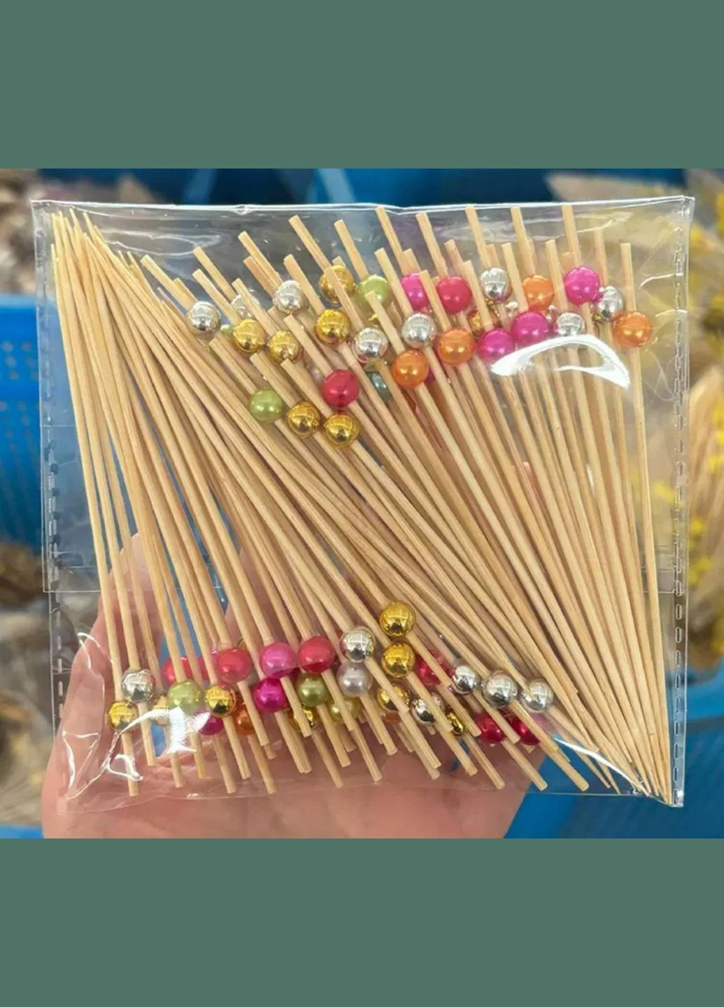 Шпажки для декору Намистинки металік (50шт) No Brand (333163091)
